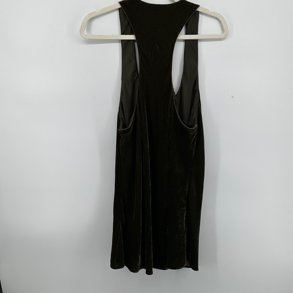 Ralph Lauren VTG Y2K Streetwear Grunge Whimsigoth Dark Velvet Tank Top Sz12 - Picture 7 of 10